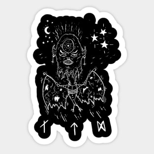 Ding Bat black and white version Sticker